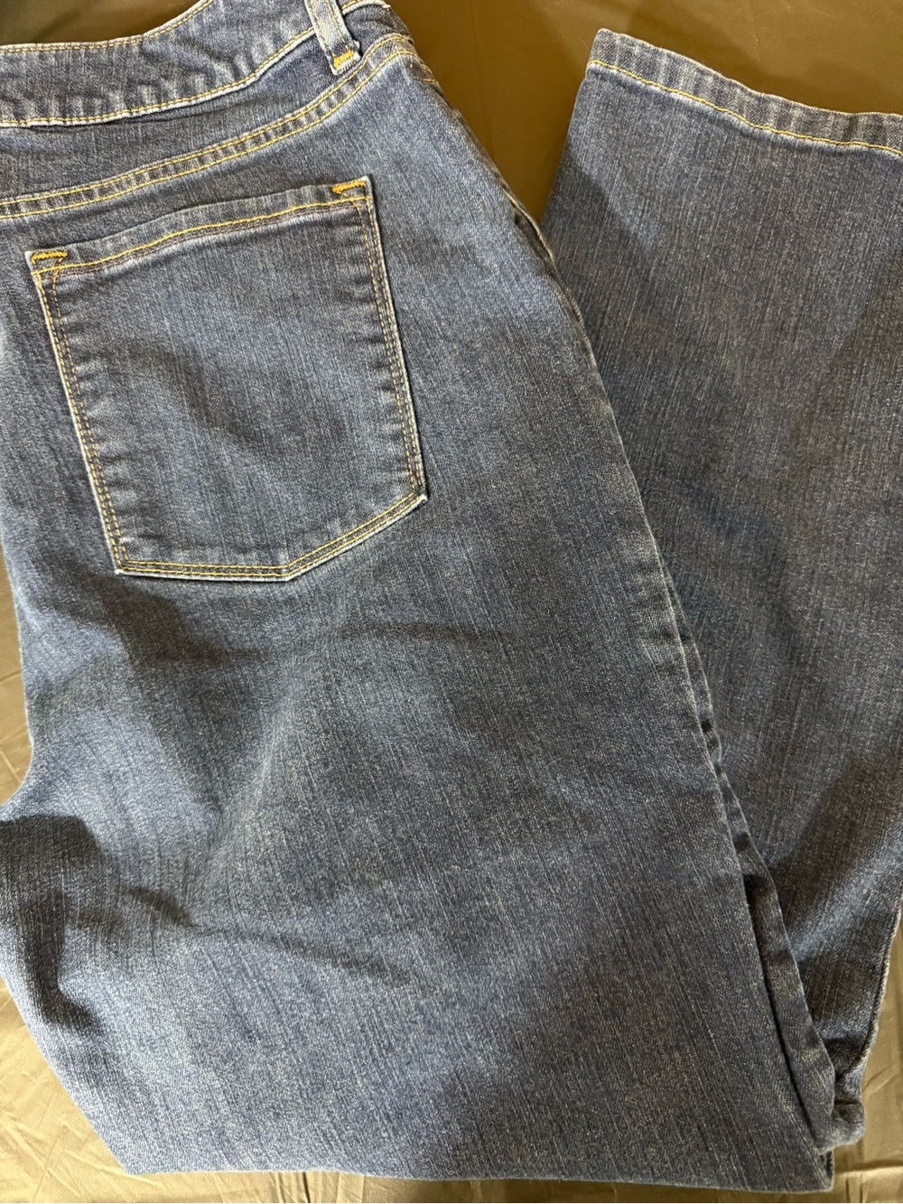 L.L. Bean Women's Straight Jeans in Medium Blue Denim